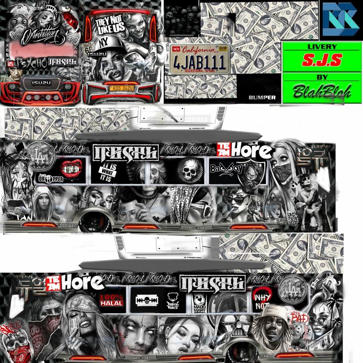 Gangster Graffiti Livery Bussid Dollar Theme